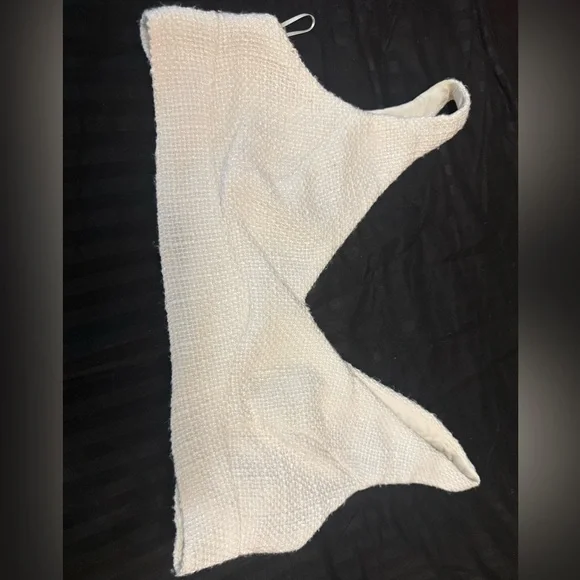 Showpo Ivory Textured Wide Leg Pants & Top Set - Picture 7 of 8